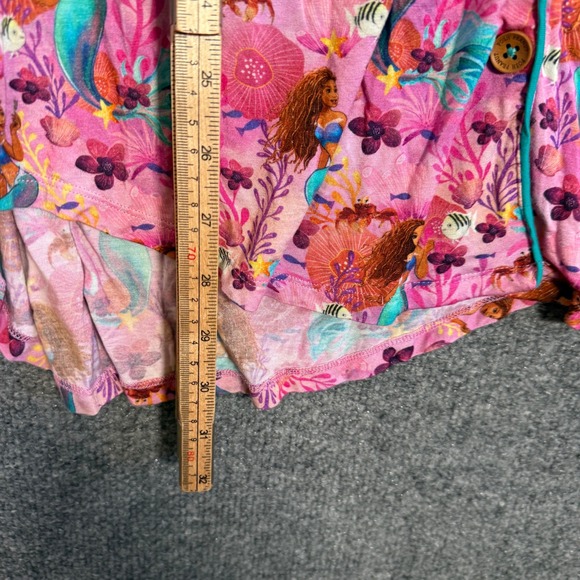 Disney Posh Peanut Womens XL The Little Mermaid Pajama Set Button Up Top Shorts - Picture 7 of 12
